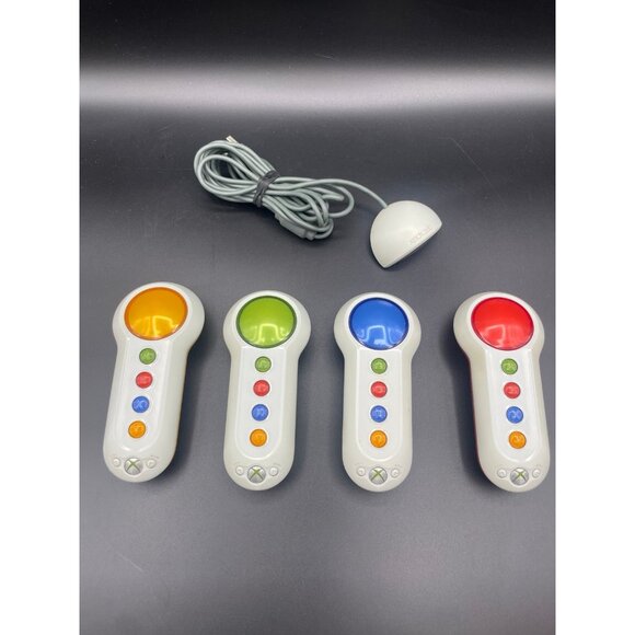 XBOX 360 Scene It? Game 4 Wireless Big Button Pad Remotes & USB Receiver Tested - Picture 1 of 9